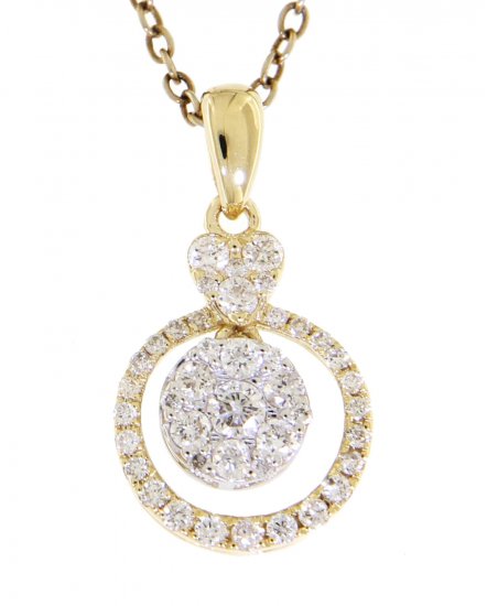 ROUND CLUSTER  DIAMOND PENDANT (TP1653)