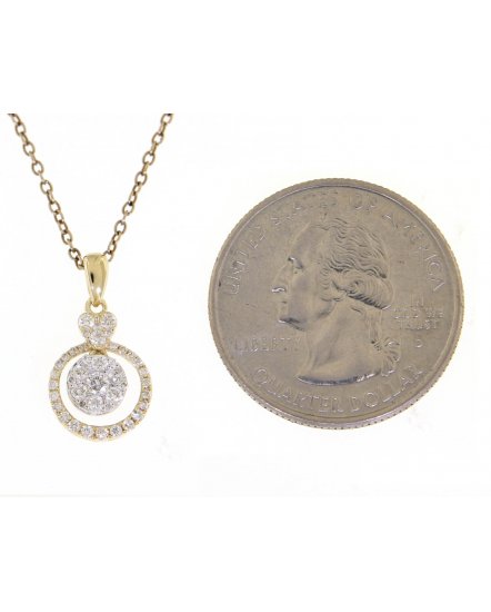 ROUND CLUSTER  DIAMOND PENDANT (TP1653)