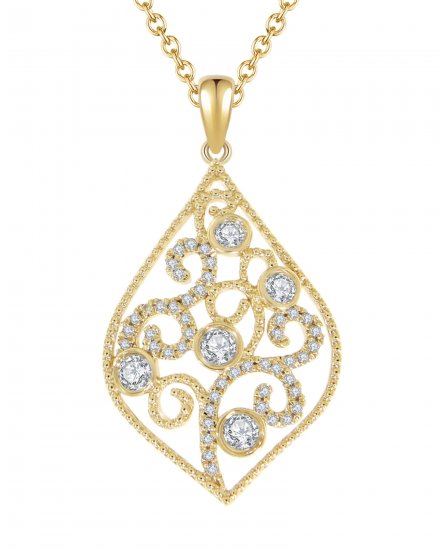 LEAF STYLE DIAMOND PENDANT (TP1654)