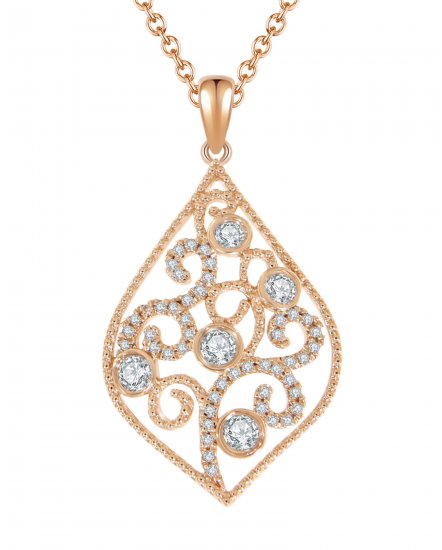LEAF STYLE DIAMOND PENDANT (TP1654)