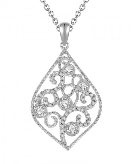LEAF STYLE DIAMOND PENDANT (TP1654)