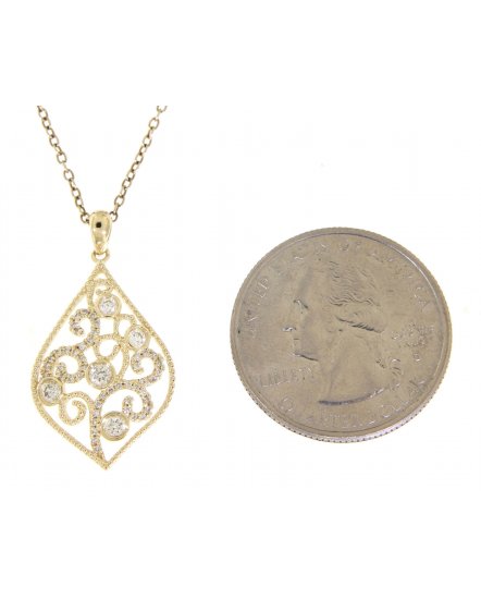 LEAF STYLE DIAMOND PENDANT (TP1654)