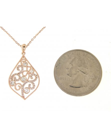 LEAF STYLE DIAMOND PENDANT (TP1654)