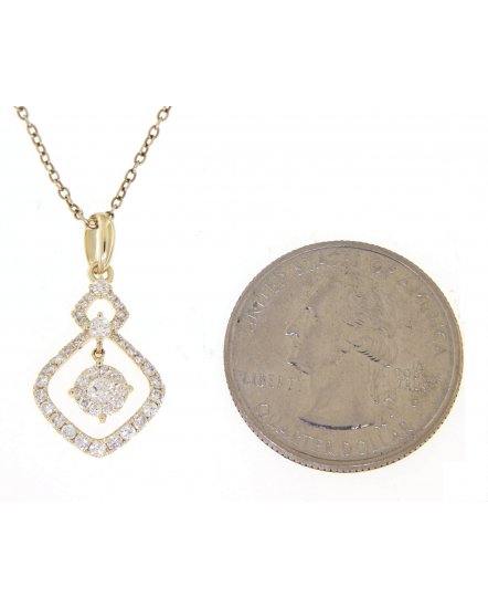 SQUARE SHAPE DIAMOND PENDANT (TP1680)