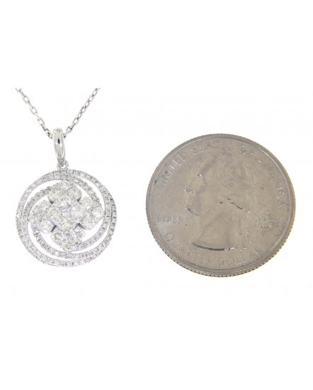 ROUND CLUSTER  DIAMOND PENDANT (TP1683)
