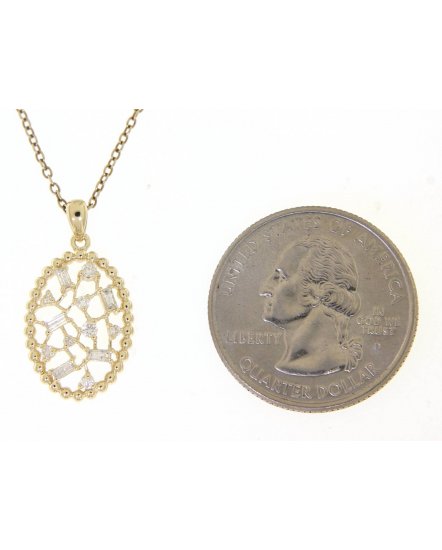OVAL STYLE DIAMOND PENDANT (TP1691)