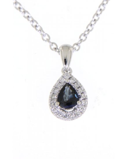 PEAR COLORED STONE DIAMOND PENDANT (TP1723)