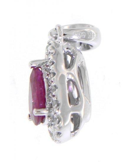 PEAR COLORED STONE DIAMOND PENDANT (TP1723)