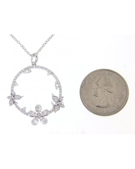 BUTTERFLY STYLE ROUND DIAMOND PENDANT (TP1751)