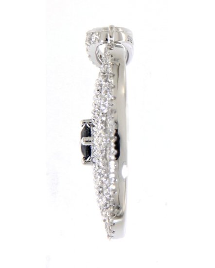 OVAL STYLE COLORED STONE DIAMOND PENDANT (TP1789)