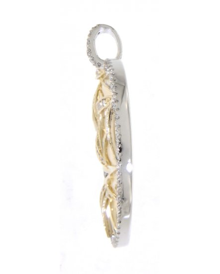 LEAF STYLE ROUND DIAMOND PENDANT (TP1793)