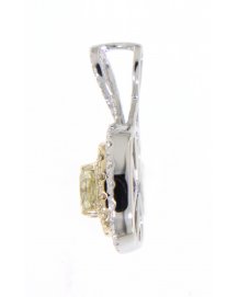 MULTI TONE CUSHION DIAMOND PENDANT (TP1795)