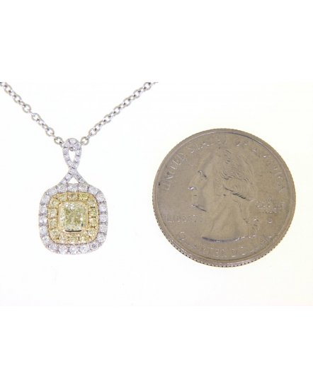 MULTI TONE CUSHION DIAMOND PENDANT (TP1795)