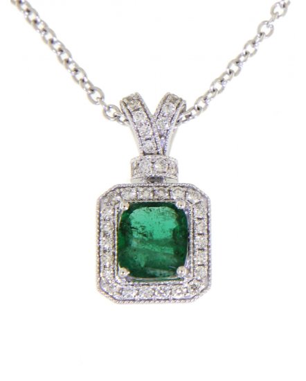 EMERALD CUT DIAMOND PENDANT (TP1796)