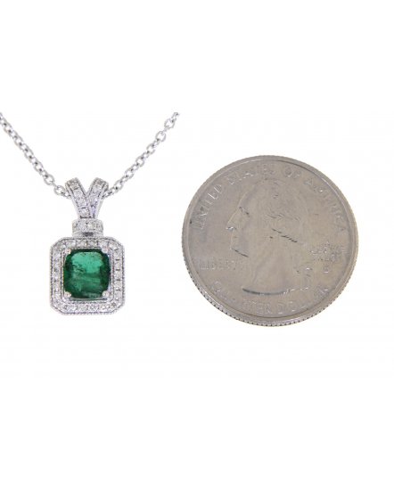 EMERALD CUT DIAMOND PENDANT (TP1796)