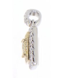 MULTI TONE PRINCESS CUT DIAMOND PENDANT (TP1803)