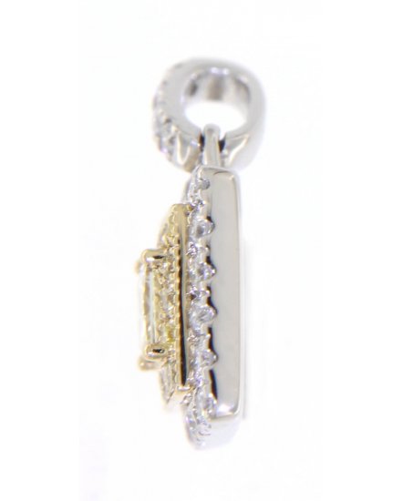 MULTI TONE PRINCESS CUT DIAMOND PENDANT (TP1803)