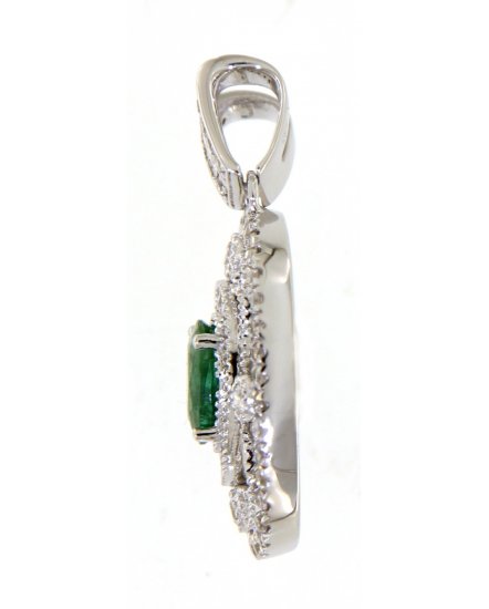 OVAL EMERALD DIAMOND PENDANT (TP1805)