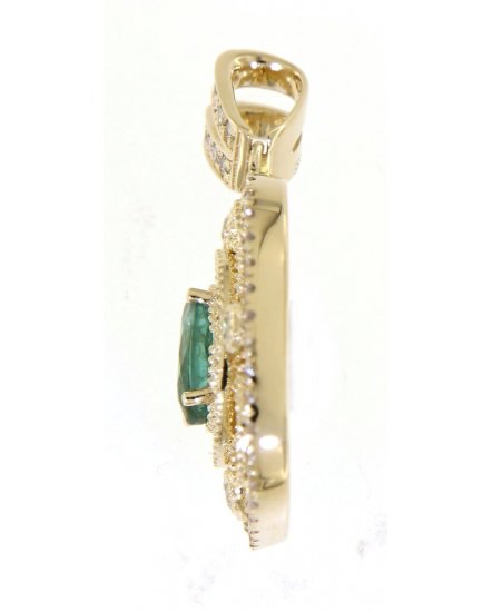 OVAL EMERALD DIAMOND PENDANT (TP1805)