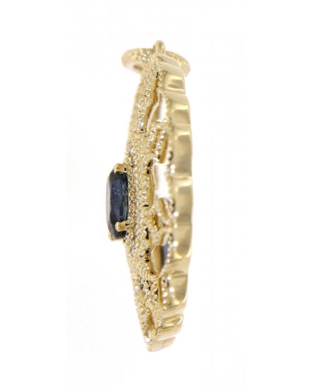 OVAL SAPPHIRE DIAMOND PENDANT (TP1807)