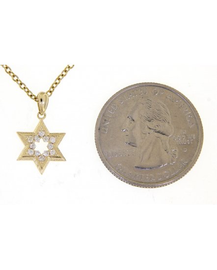  JEWISH STAR DIAMOND PENDANT (TP1809)