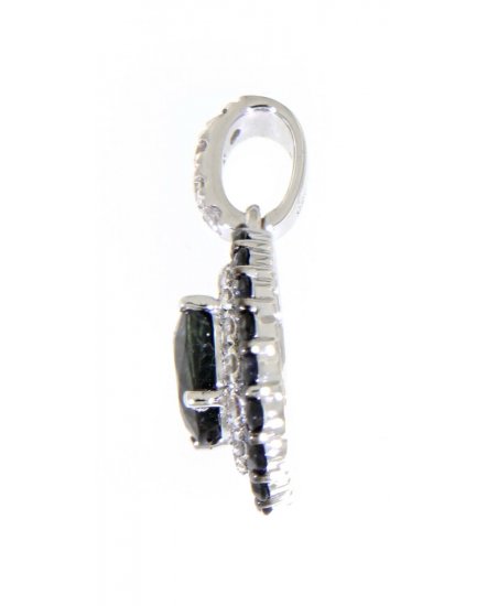OVAL SAPPHIRE DIAMOND PENDANT (TP1814)