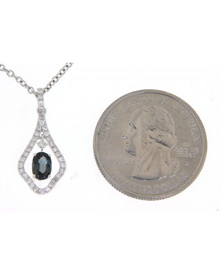OVAL SAPPHIRE DIAMOND PENDANT (TP1815)