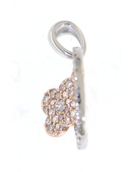 CLOVER STYLE ROUND DIAMOND PENDANT (TP1818)