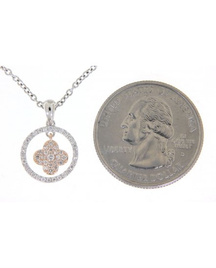 CLOVER STYLE ROUND DIAMOND PENDANT (TP1818)