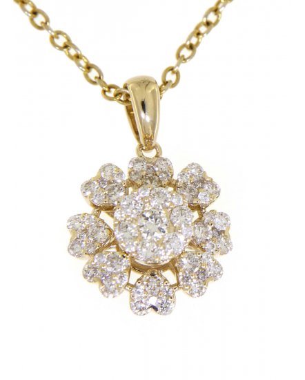 FLORAL STYLE CLUSTER DIAMOND PENDANT (TP1833)