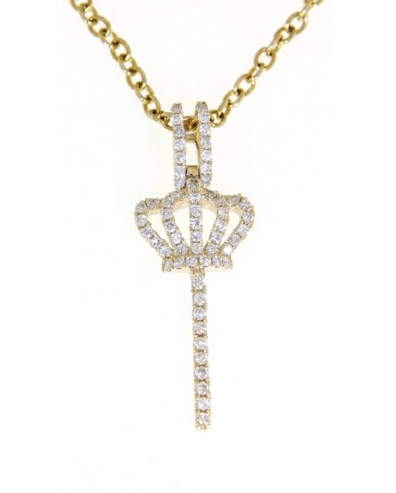 CROWN STYLE DIAMOND PENDANT (TP1837)