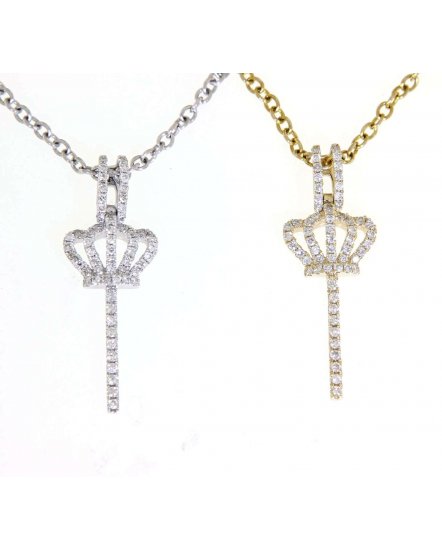 CROWN STYLE DIAMOND PENDANT (TP1837)