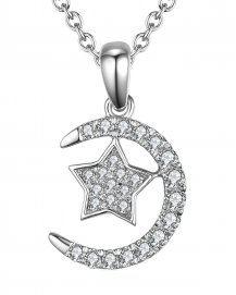 CRESCENT MOON STAR DIAMOND PENDANT (TP1863)