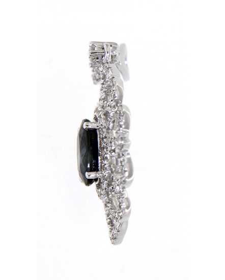 OVAL SAPPHIRE DIAMOND PENDANT (TP1890)