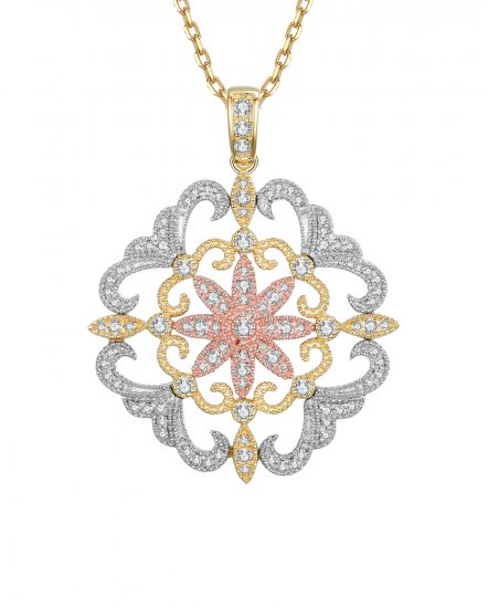 FLORAL STYLE DIAMOND PENDANT (TP1891)