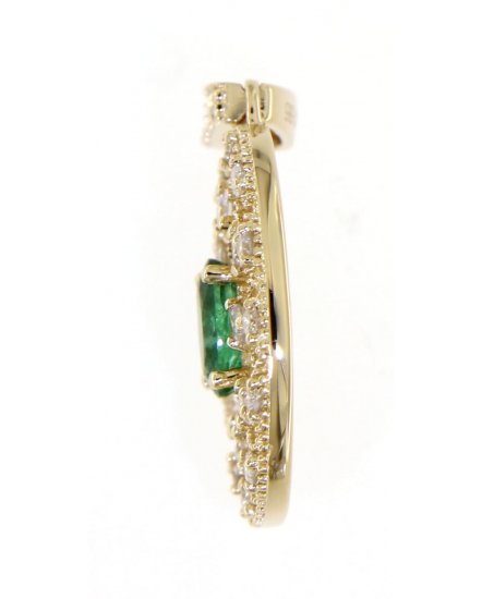 OVAL EMERALD DIAMOND PENDANT (TP1916)
