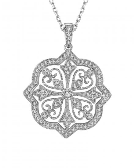 FLORAL STYLE DIAMOND PENDANT (TP1928)