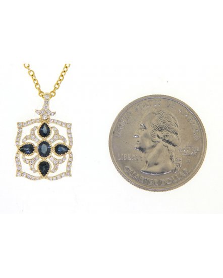 SAPPHIRE DIAMOND PENDANT (TP1929)