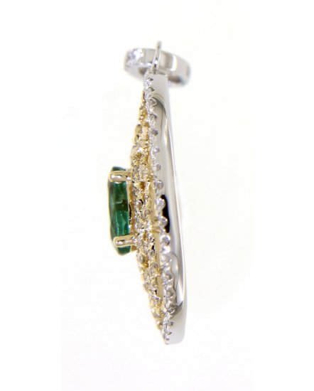 OVAL EMERALD DIAMOND PENDANT (TP1930)
