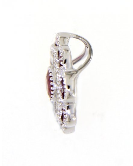 FLORAL STYLE COLORED STONE DIAMOND PENDANT (TP1953)