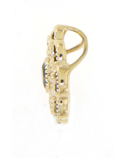 FLORAL STYLE COLORED STONE DIAMOND PENDANT (TP1953)