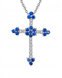 CROSS SAPPHIRE DIAMOND PENDANT (TP1959)