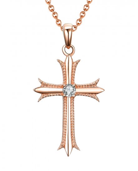 CROSS SOLITAIRE DIAMOND PENDANT (TP1962)
