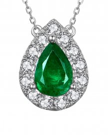 PEAR EMERALD DIAMOND PENDANT (TP1978)