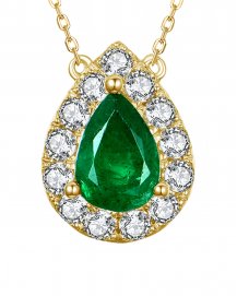 PEAR EMERALD DIAMOND PENDANT (TP1978)