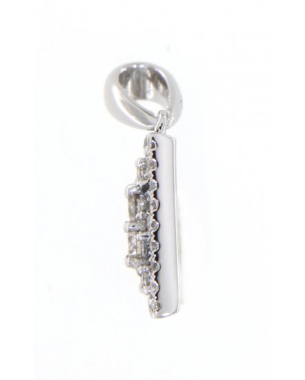 RECTANGLE SAPPHIRE DIAMOND PENDANT (TP1994)