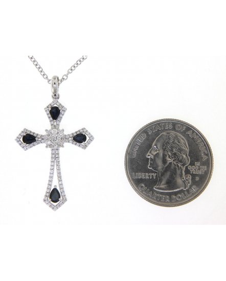 CROSS SAPPHIRE DIAMOND PENDANT (TP2006)