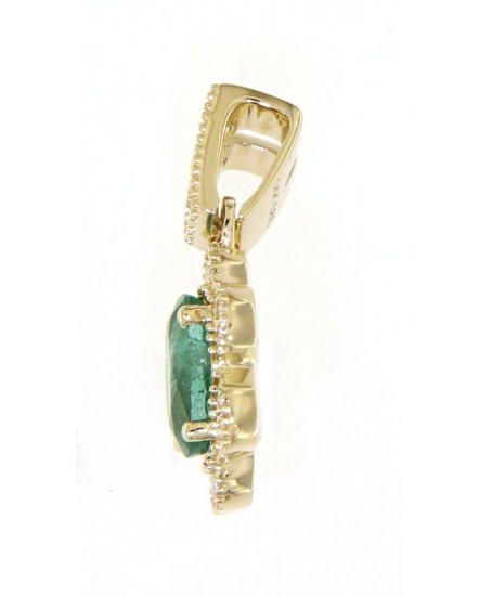 OVAL COLORED STONE DIAMOND PENDANT (TP2021)