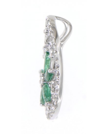 PEAR STYLE EMERALD DIAMOND PENDANT (TP2030)