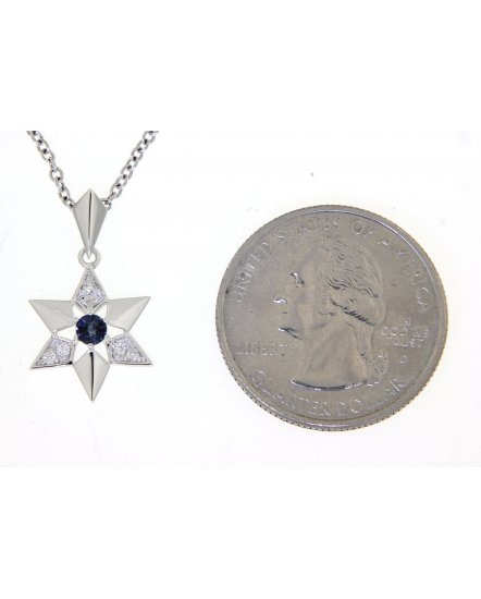 STAR SAPPHIRE DIAMOND PENDANT (TP2032)